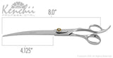 Kenchii Grooming - Lotus Offset Handle 8.0 Shears / Scissors Choose Straight or Curved