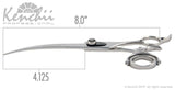 Kenchii Grooming - Shinobi Double Swivel 8.0 Shears / Scissors Choose Straight or Curved