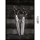 Kamisori Beauty -  Sword 2 Piece Shear Set with 30 Tooth Thinner -  Made in Japan - Choose 6.0, 6.5, 7.0, or 7.5