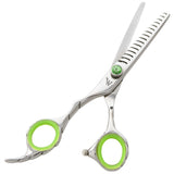 Washi Beauty - Cotton Candy Lefty 16 Tooth 5.5 Length Texturizing & Thinning Shear - Choose Green, Pink, or Purple