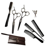 Kamisori Beauty - 2024 Student Set 5.5" - Hair Shear, 27 Tooth Thinner, Razor, Combs, Brooch, Case