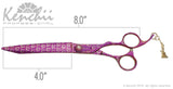 Kenchii Grooming - Pink Poodle 8.0 Shear Set-Straight, Curved, Thinner, Case