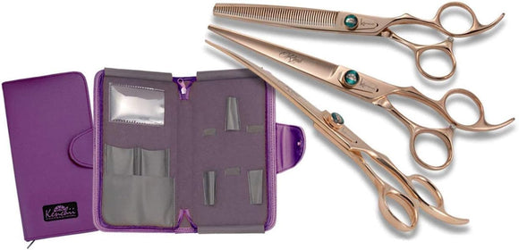 Kenchii Grooming - Rose Shear Sets - 3 or 4 Piece Sets - Choose Your Size (7.0, 8.0, or 9.0)