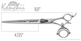 Kenchii Grooming - Shinobi Double Swivel 8.0 Shears / Scissors Choose Straight or Curved