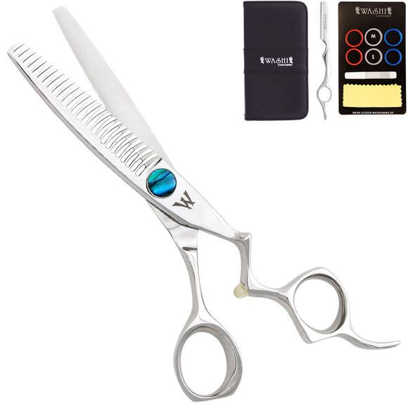  Washi Beauty - Black Pearl Swivel 5.75” Hair Cutting  Shear/Scissor 3 Holes : Beauty & Personal Care