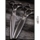 Kamisori Beauty -  Sword 2 Piece Shear Set with 30 Tooth Thinner -  Made in Japan - Choose 6.0, 6.5, 7.0, or 7.5