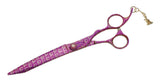 Kenchii Grooming - Pink Poodle Offset Handle 8.0 Shears / Scissors Choose Straight or Curved