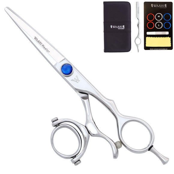6.0/5.5 Rotary Hair Cutting Scissors Swivel Thumb Barber