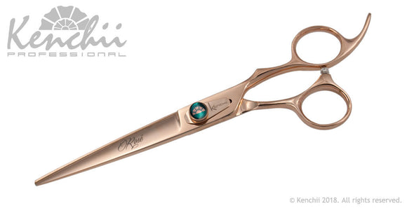 Kenchii Grooming - Rose Gold Shears - Choose Straight or Curved and Your Size from 7.0 to 8.0